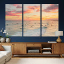 Sunset Beach Wall Art Canvas Print – Soft Coastal by MyGreatCanvas | Canvas Wall Art Prints | Photo Prints & Wall Decor