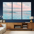 Ocean Wave Wall Art Canvas Print, Pastel Surf Seascape by MyGreatCanvas | Canvas Wall Art Prints | Photo Prints & Wall Decor