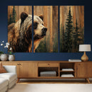 Grizzly Bear Wall Art Canvas Print, Rustic Wildlife Bear by MyGreatCanvas | Canvas Wall Art Prints | Photo Prints & Wall Decor