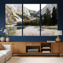 Lake Braies Alpine Landscape Wall Art Canvas Print, by MyGreatCanvas | Canvas Wall Art Prints | Photo Prints & Wall Decor