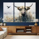 Abstract Highland Cow Animal Wall Art Canvas Print by MyGreatCanvas | Canvas Wall Art Prints | Photo Prints & Wall Decor