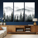 Misty Pine Forest Mountain Landscape Wall Art Canvas Print by MyGreatCanvas | Canvas Wall Art Prints | Photo Prints & Wall Decor