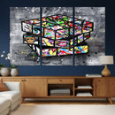 Graffiti Cube Abstract Street Art Wall Art Canvas Print by MyGreatCanvas | Canvas Wall Art Prints | Photo Prints & Wall Decor
