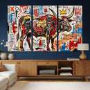 Texas Bull Wall Art Canvas Print, Abstract Graffiti Bull by MyGreatCanvas | Canvas Wall Art Prints | Photo Prints & Wall Decor