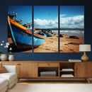 Fishing Boats Wall Art Canvas Print, Coastal Boat Beach by MyGreatCanvas | Canvas Wall Art Prints | Photo Prints & Wall Decor