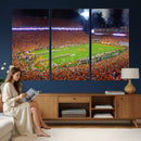 Clemson Football Stadium Wall Art Canvas Print, College