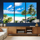 Tropical Beach Wall Art Canvas Print, Palm Tree Ocean by MyGreatCanvas | Canvas Wall Art Prints | Photo Prints & Wall Decor