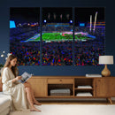 Ole Miss Rebels Vaught Hemingway Stadium Wall Art Canvas