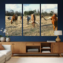Texas Longhorn Wall Art Canvas Print, Western Ranch Cattle by MyGreatCanvas | Canvas Wall Art Prints | Photo Prints & Wall Decor