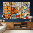 Basquiat Style Bull Graffiti Wall Art Canvas Print, Street by MyGreatCanvas | Canvas Wall Art Prints | Photo Prints & Wall Decor