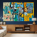 Basquiat Style Bird Bull Graffiti Wall Art Canvas Print, by MyGreatCanvas | Canvas Wall Art Prints | Photo Prints & Wall Decor