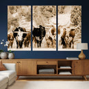 Western Longhorn Herd Wall Art Canvas Print, Sepia Texas by MyGreatCanvas | Canvas Wall Art Prints | Photo Prints & Wall Decor