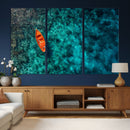 Turquoise Ocean Boat Wall Art Canvas Print by MyGreatCanvas | Canvas Wall Art Prints | Photo Prints & Wall Decor