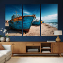 Coastal Fishing Boats Wall Art Canvas Print, Sunset Beach by MyGreatCanvas | Canvas Wall Art Prints | Photo Prints & Wall Decor