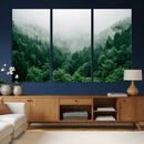Misty Pine Forest Wall Art Canvas Print, Foggy Evergreen by MyGreatCanvas | Canvas Wall Art Prints | Photo Prints & Wall Decor