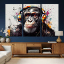 Dj Monkey Wall Art Canvas Print – Colorful Pop Art Banksy by MyGreatCanvas | Canvas Wall Art Prints | Photo Prints & Wall Decor
