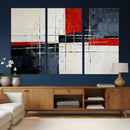 Navy Red Abstract Wall Art Canvas Print, Modern Luxury by MyGreatCanvas | Canvas Wall Art Prints | Photo Prints & Wall Decor