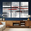 Gray Red Abstract Wall Art Canvas Print, Modern Abstract by MyGreatCanvas | Canvas Wall Art Prints | Photo Prints & Wall Decor