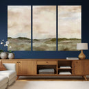 Muted Watercolor Hill Landscape Print — Beige Taupe Cloudy by MyGreatCanvas | Canvas Wall Art Prints | Photo Prints & Wall Decor