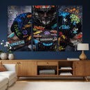 Graffiti American Football Player Street Art Wall Art Canvas by MyGreatCanvas | Canvas Wall Art Prints | Photo Prints & Wall Decor
