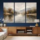 Neutral Abstract River Landscape Wall Art Canvas Print by MyGreatCanvas | Canvas Wall Art Prints | Photo Prints & Wall Decor