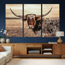 Texas Longhorn Wall Art Canvas Print – Western Cattle Ranch by MyGreatCanvas | Canvas Wall Art Prints | Photo Prints & Wall Decor