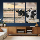 Texas Longhorn Bull Rustic Wall Art Canvas Print by MyGreatCanvas | Canvas Wall Art Prints | Photo Prints & Wall Decor