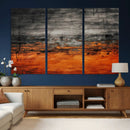 Black Orange Abstract Wall Art Canvas Print Modern Textured by MyGreatCanvas | Canvas Wall Art Prints | Photo Prints & Wall Decor
