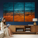 Teal Orange Abstract Wall Art Canvas Print Modern Large by MyGreatCanvas | Canvas Wall Art Prints | Photo Prints & Wall Decor