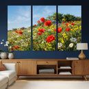 Wildflower Meadow Wall Art Canvas Print – Colorful Poppy and by MyGreatCanvas | Canvas Wall Art Prints | Photo Prints & Wall Decor