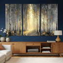 Abstract Birch Forest Wall Art Canvas Print – Modern Gold by MyGreatCanvas | Canvas Wall Art Prints | Photo Prints & Wall Decor