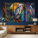 Colorful Heron Wall Art Canvas Print Tropical Bird Abstract by MyGreatCanvas | Canvas Wall Art Prints | Photo Prints & Wall Decor