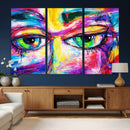 Colorful Abstract Face Wall Art Canvas Print – Modern Pop by MyGreatCanvas | Canvas Wall Art Prints | Photo Prints & Wall Decor