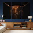 Highland Cow Wall Art Canvas Print – Moody Dark Rustic by MyGreatCanvas | Canvas Wall Art Prints | Photo Prints & Wall Decor