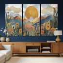Boho Mountain Landscape Large Wall Art, Horizontal Gold by MyGreatCanvas | Canvas Wall Art Prints | Photo Prints & Wall Decor