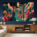 Colorful Japanese Landscape Print: Maximalist Panoramic Wall by MyGreatCanvas | Canvas Wall Art Prints | Photo Prints & Wall Decor