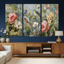 Vintage Birds and Flowers Wall Art Canvas Print, Botanical by MyGreatCanvas | Canvas Wall Art Prints | Photo Prints & Wall Decor