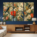 Vintage Birds and Flowers Wall Art Canvas Print, Botanical by MyGreatCanvas | Canvas Wall Art Prints | Photo Prints & Wall Decor