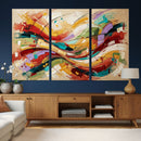 Geometric Abstract Wall Art Canvas Print, Orange Blue by MyGreatCanvas | Canvas Wall Art Prints | Photo Prints & Wall Decor