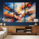 Lyrical Abstraction Wall Art Canvas Print, Orange Blue by MyGreatCanvas | Canvas Wall Art Prints | Photo Prints & Wall Decor