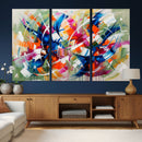 Geometric Abstract Wall Art Canvas Print, Orange Blue by MyGreatCanvas | Canvas Wall Art Prints | Photo Prints & Wall Decor