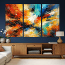 Lyrical Abstract Wall Art Canvas Print, Orange Blue Abstract by MyGreatCanvas | Canvas Wall Art Prints | Photo Prints & Wall Decor