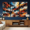 Lyrical Abstrac Wall Art Canvas Print, Orange Blue Abstract by MyGreatCanvas | Canvas Wall Art Prints | Photo Prints & Wall Decor