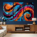 Geometric Abstract Wall Art Canvas Print, Orange Blue by MyGreatCanvas | Canvas Wall Art Prints | Photo Prints & Wall Decor