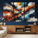 Geometric Abstract Wall Art Canvas Print, Orange Blue by MyGreatCanvas | Canvas Wall Art Prints | Photo Prints & Wall Decor