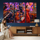 Jazz Band Canvas Wall Art — Jazz Club Singer Saxophone Print by MyGreatCanvas | Canvas Wall Art Prints | Photo Prints & Wall Decor