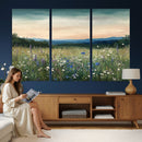 Wildflower Meadow Oil Painting Canvas — Daisy Lavender
