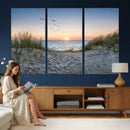 Sandy Dune Path Sunset Canvas Wall Art — Seagulls Beach by MyGreatCanvas | Canvas Wall Art Prints | Photo Prints & Wall Decor