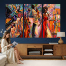 African American Jazz Singer Canvas Art — Red Dress Black by MyGreatCanvas | Canvas Wall Art Prints | Photo Prints & Wall Decor