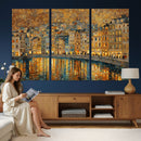 Gustav Klimt Golden Cityscape Wall Art Canvas Print, Framed by MyGreatCanvas | Canvas Wall Art Prints | Photo Prints & Wall Decor